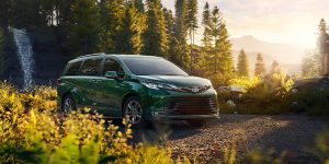 Grey 2021 Toyota Sienna Parked in Baltimore, MD