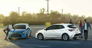 Two 2022 Toyota Corolla Hatchbacks parked in Baltimore, MD