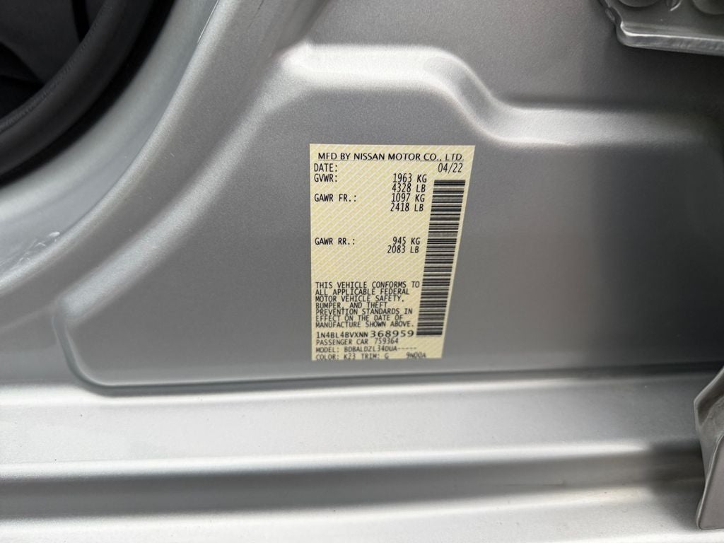 2022 Nissan Altima 2.5 S