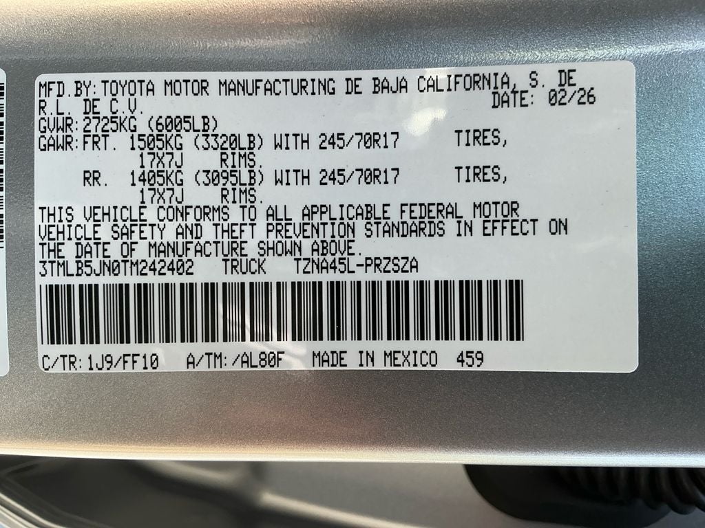 2026 Toyota Tacoma SR5