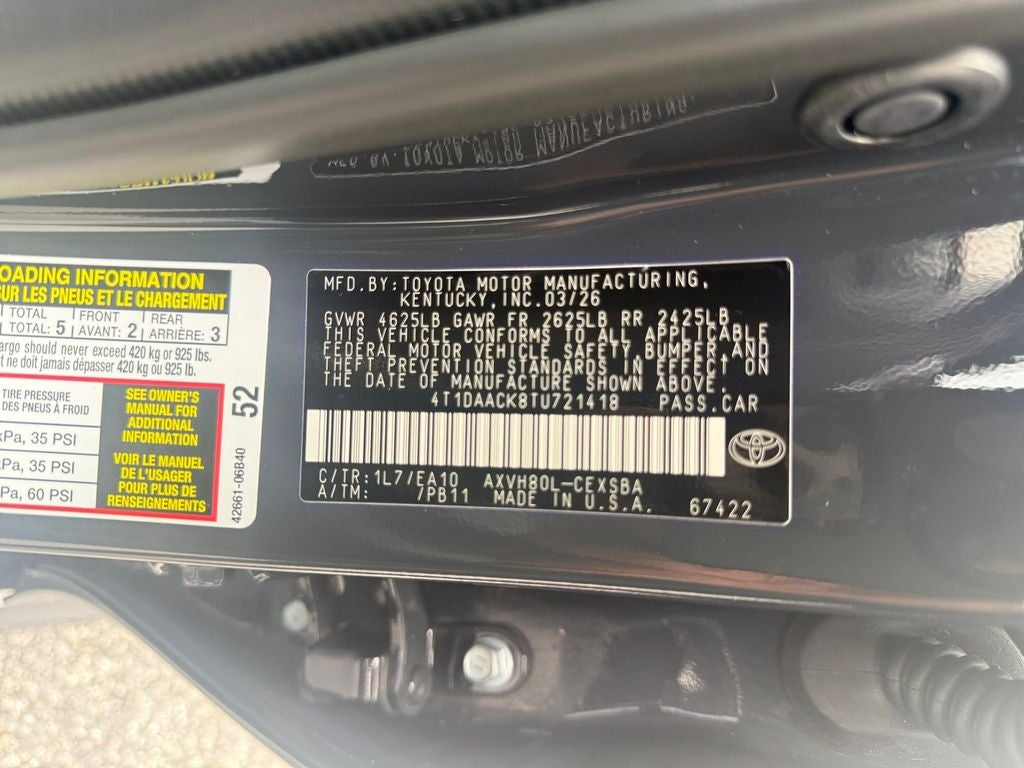 2026 Toyota Camry SE W/Moonroof
