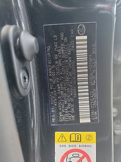 2016 Lexus ES 350 350