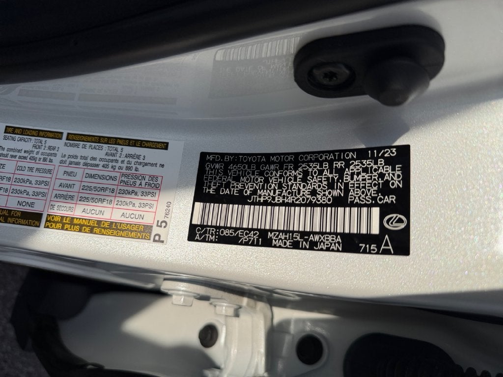 2024 Lexus UX 250h Premium 250h Premium w/ Sun Roof