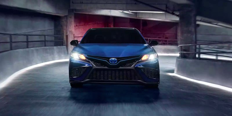 2024 Toyota Camry Hybrid at Night Driving in Parking Garage Baltimore, MD