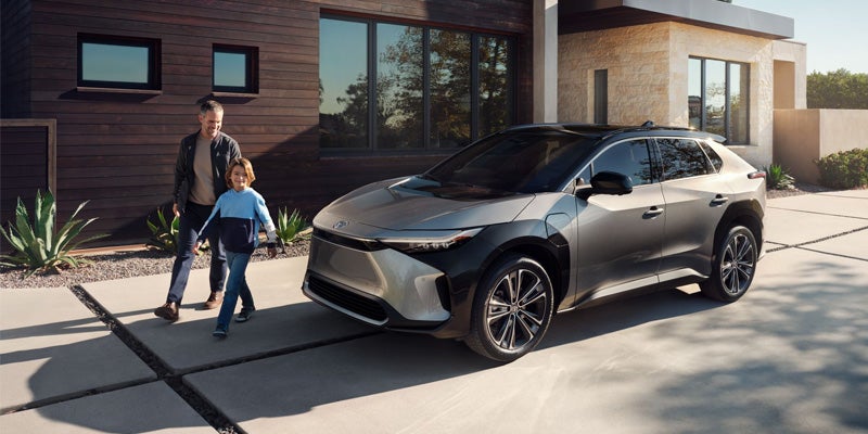 2024 bZ4X in Front of House Baltimore, MD