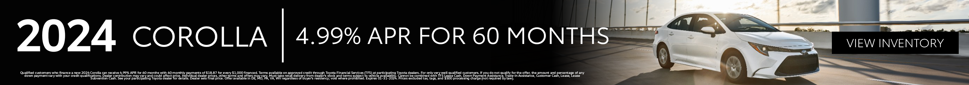 New 2024 Corolla Offer