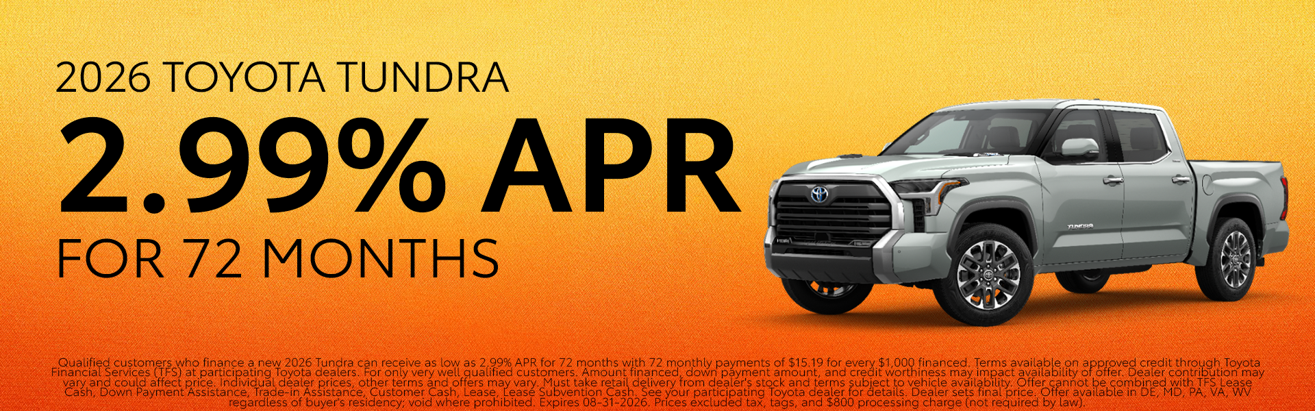 New 2026 Tundra 