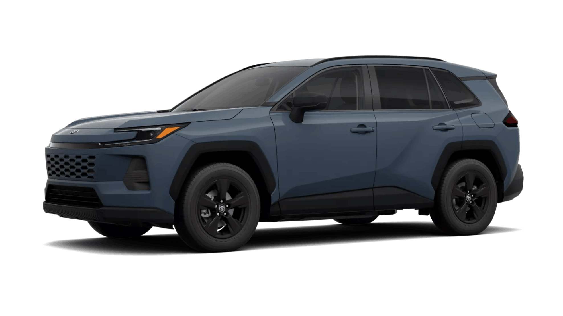 Storm Cloud Toyota RAV4 shown in a front three-quarter view.