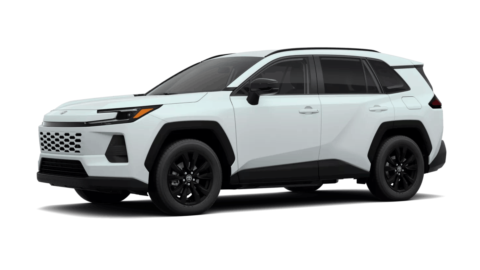 Wind Chill Pearl Toyota RAV4 shown in a front three-quarter view.