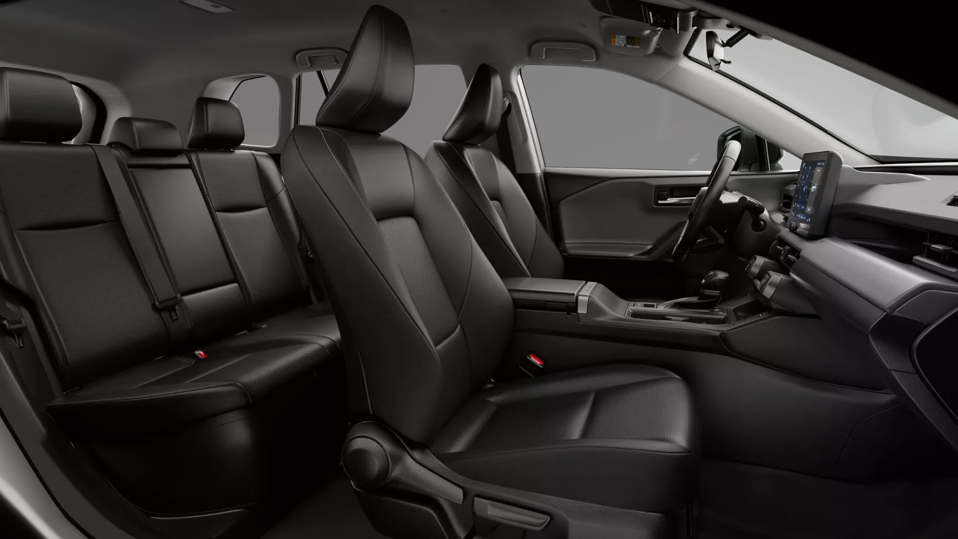 Toyota RAV4 interior featuring black softex seats.